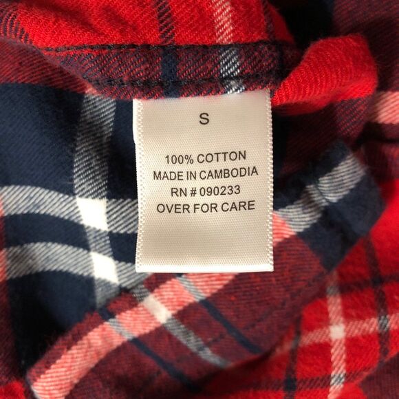 Quicksilver Button Down Blouse Size Small Women's Long Sleeve Plaid - Picture 5 of 7